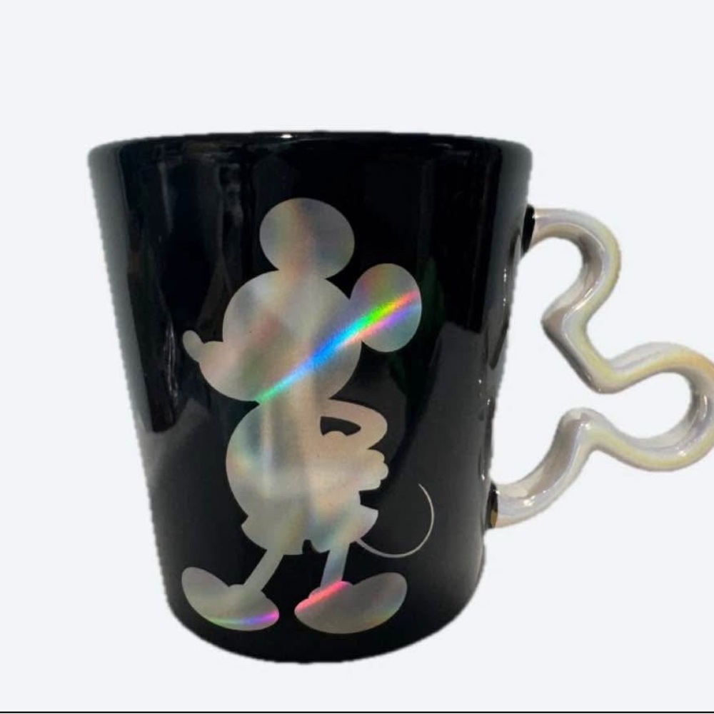 NWOT Disney Mickey Figural Handle Mug 100th Anniversary Iridescent